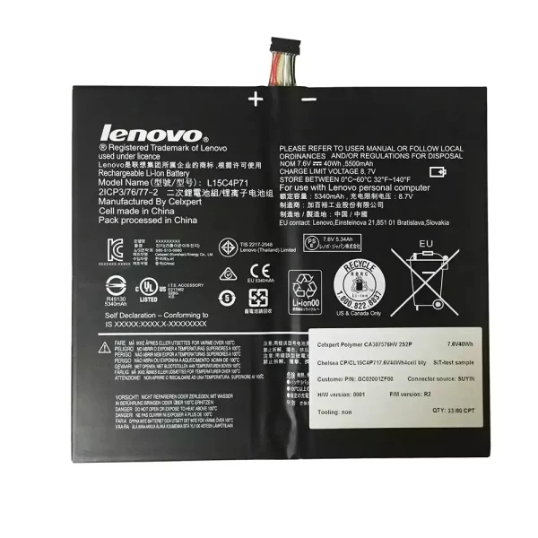 Originálna batéria pre notebooku LENOVO Miix 700-12ISK