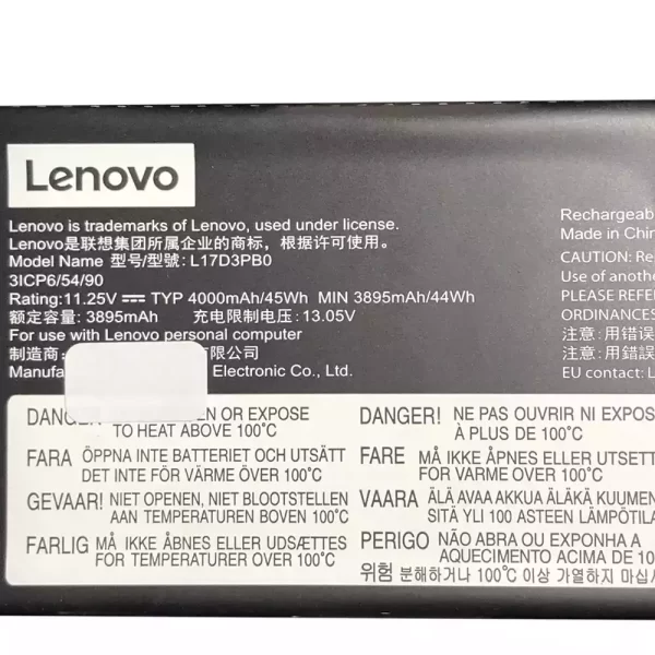 Originálna batéria pre notebooku LENOVO L17D3PB0 - Image 3