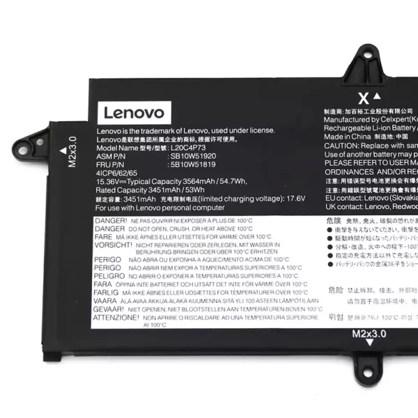 Originálna batéria pre notebooku Lenovo Thinkpad X13 Gen 2 20XH 20XJ - Image 3