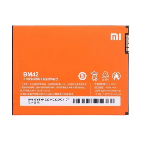 Batéria mobilného telefónu BM42 pre Xiaomi Redmi Hongmi Note