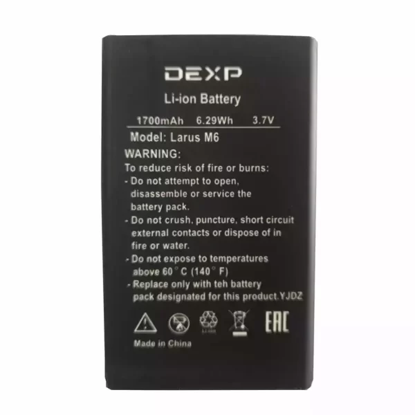 Batéria mobilného telefónu pre DEXP Larus M6