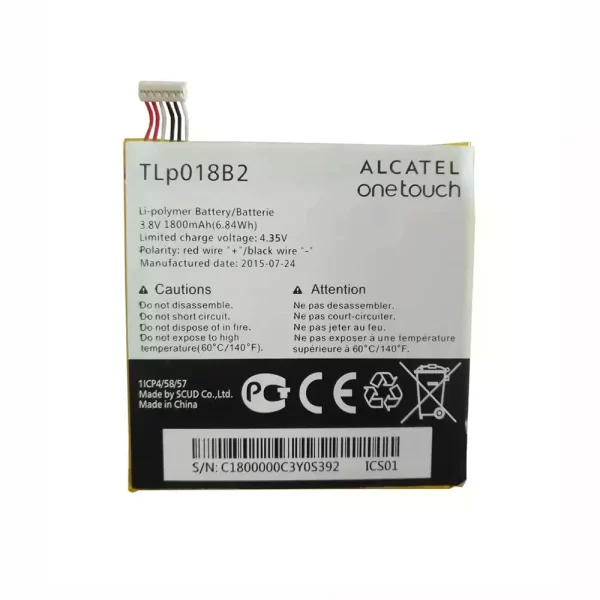 Batéria mobilného telefónu TLP018B2 pre Alcatel onetouch OTS820,P606