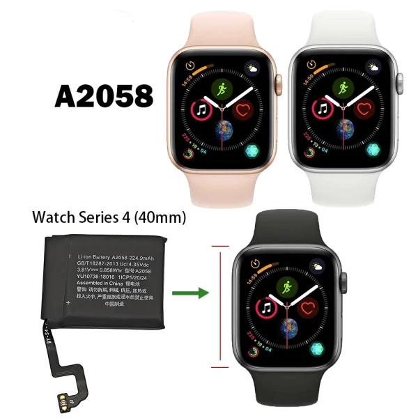 Náhradná batéria A2058 pre Apple Watch Series 4 (40mm) - Image 4