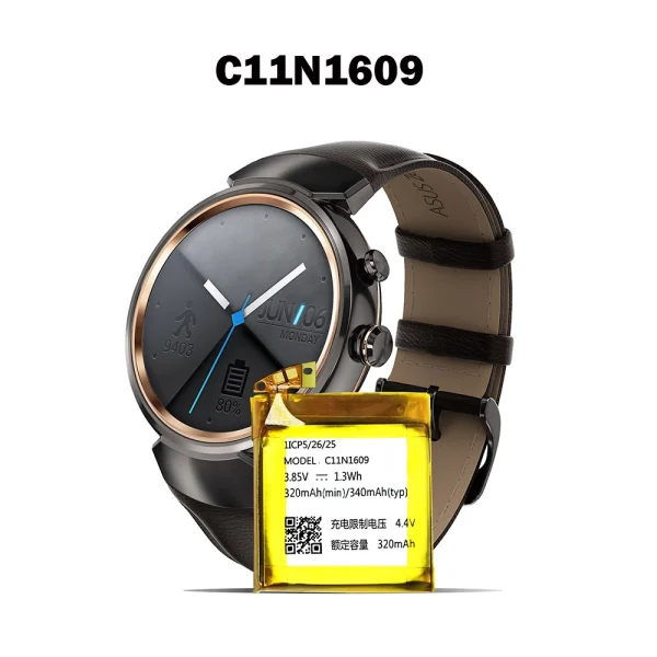 Náhradná batéria C11N1609 pre ASUS ZenWatch 3 - Image 3