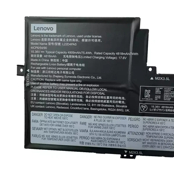 Batéria pre notebooku LENOVO L22D4PA5 L22C4PA5 L22M4PA5 - Image 3