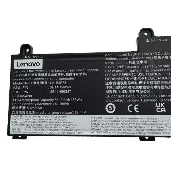 Batéria pre notebooku LENOVO L21B3P73 SB10W52010 5B10W51909 - Image 3