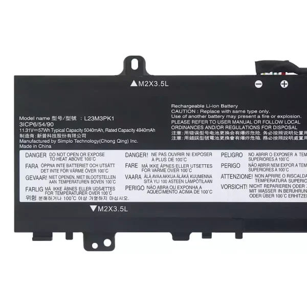 Batéria pre notebooku LENOVO L23M3PK1 L23X3PK1 L23B3PK1 L23D3PK1 L23C3PK1 - Image 3