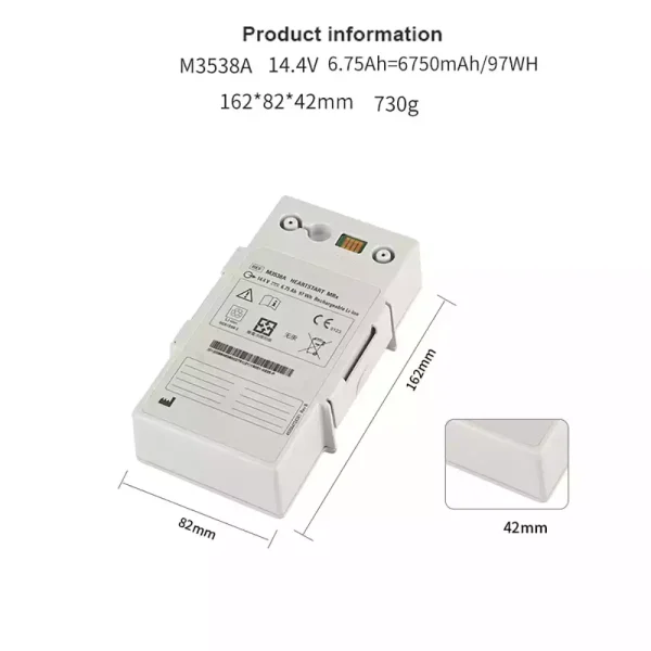 Batéria pre PHILIPS HeartStart MRx M3538A M3535A M3536A M3535-60992 - Image 2