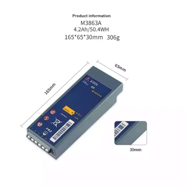 Batéria pre Philips HeartStart FR2 HeartStart FR2+ M3860A M3861A M3863A M3840A M3841A - Image 3