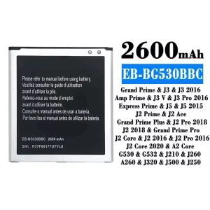 Batéria mobilného telefónu EB-BG530BBC pre Samsung J3/J3 2016/J3 Pro 2016/J5/J5 2015