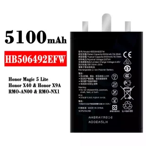Batéria mobilného telefónu HB506492EFW pre HUAWEI Honor Magic 5 Lite / Honor X40 / Honor X9A