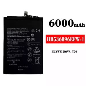 Batéria mobilného telefónu HB536896EFW-1 pre HUAWEI NOVA Y70