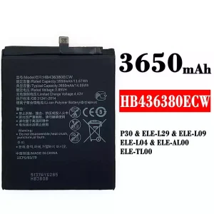 Batéria mobilného telefónu HB436380ECW pre HUAWEI P30