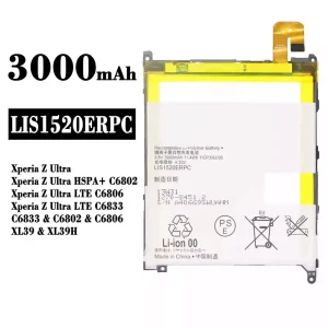 Batéria mobilného telefónu LIS1520ERPC pre Sony Xperia Z Ultra / Xperia Z Ultra HSPA+ C6802 / Xperia Z Ultra LTE C6806 / Xperia Z Ultra LTE C6833