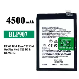 Batéria mobilného telefónu BLP907 pre OPPO RENO 7Z / Reno 7Z 5G / RENO 7 4G / RENO 8 4G /OnePlus Nord N20 5G
