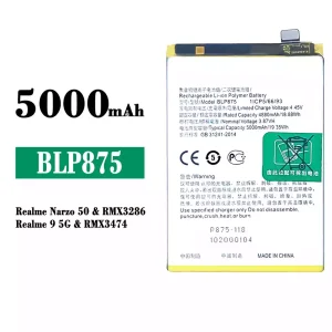 Batéria mobilného telefónu BLP875 pre OPPO Realme Narzo 50 / Realme 9 5G