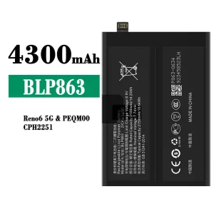 Batéria mobilného telefónu BLP863 pre OPPO RENO 6 5G