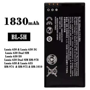 Batéria mobilného telefónu BL-5H pre Nokia Lumia 630 / Lumia 638 / Lumia 635 / RM-974 / RM-975 / RM-1010