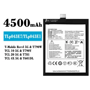 Batéria mobilného telefónu TLP043E7/TLP043E1 pre Alcatel T-Mobile RevvI 5G/TCL 10 5G/TCL 20 5G/TCL 4X 5G