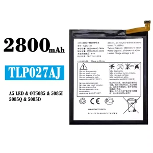 Batéria mobilného telefónu TLP027AJ pre Alcatel A5 LED/OT5085/5085I/5085Q/5085D