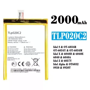 Batéria mobilného telefónu TLp020C2 pre Alcatel Idol S/Idol X/IDOL 2 /IDOL ALPHA