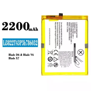 Batéria mobilného telefónu Li3822T43P3h786032 pre ZTE Blade D6/Blade V6/Blade X7